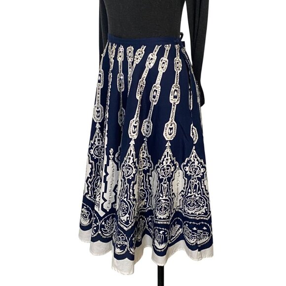 Silkland Vintage Inspired Sequins and Navy Blue Full Skirt Size 10 - Picture 4 of 7